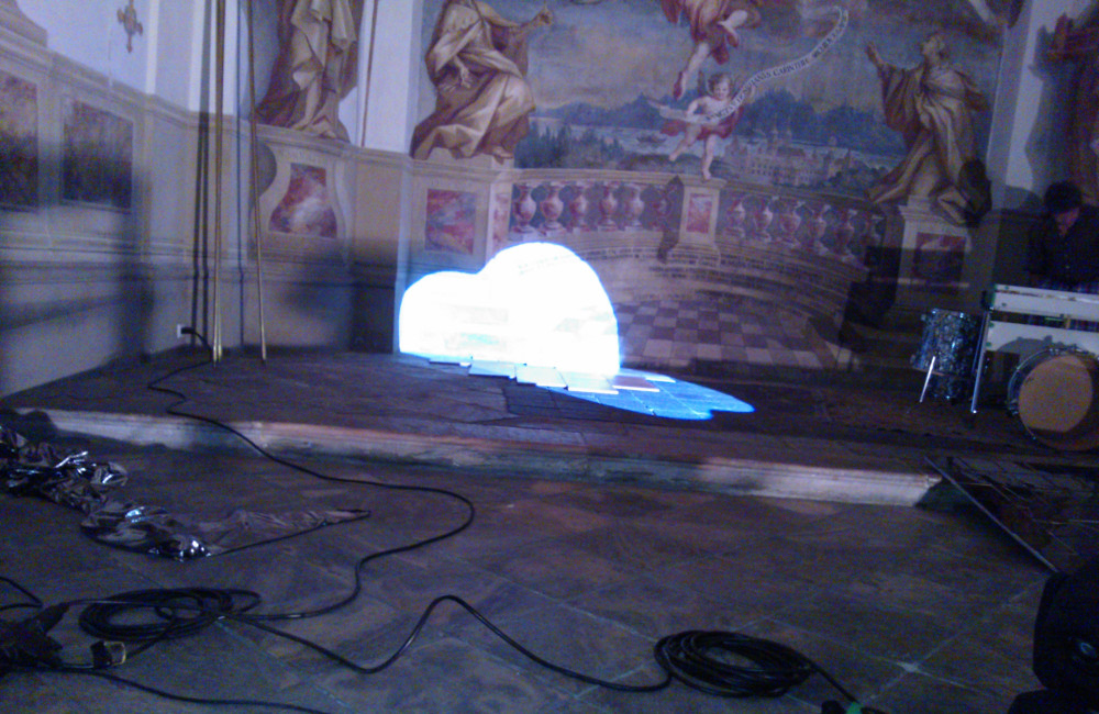 Lichtinstallation im MMKK Klagenfurt für Luisa Kasalizky