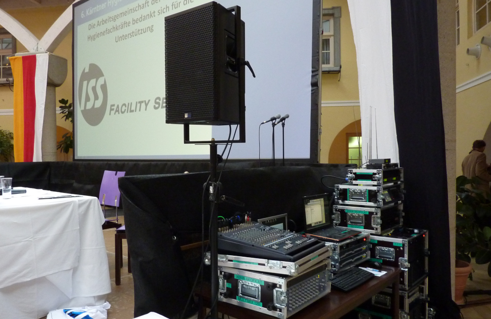 Kongress Hygienesmbosium im Krankenhaus Friesach mit Videoprojektion und Tontechnik