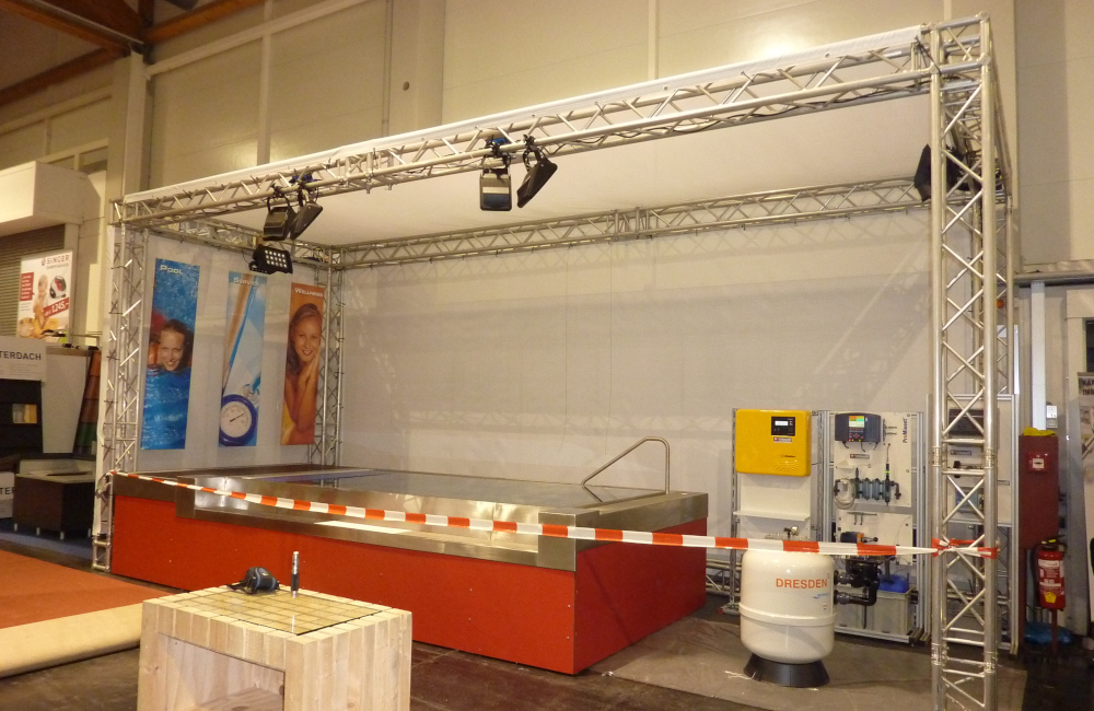 Messestand für die Firma 3-Tech in der Messehalle Klagenfurt Freizeit