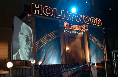 Videoprojektion Outdoor Videoprojektion für die Hollywood Classic Veranstaltung im Konzerthaus Klagenfurt