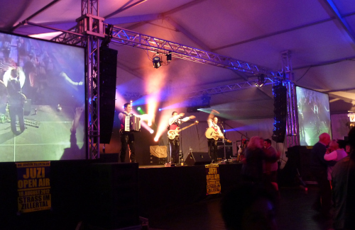 Video Screens Konzert Rückprojektionen mit Live Bild für Konzertveranstaltung in Oberhof